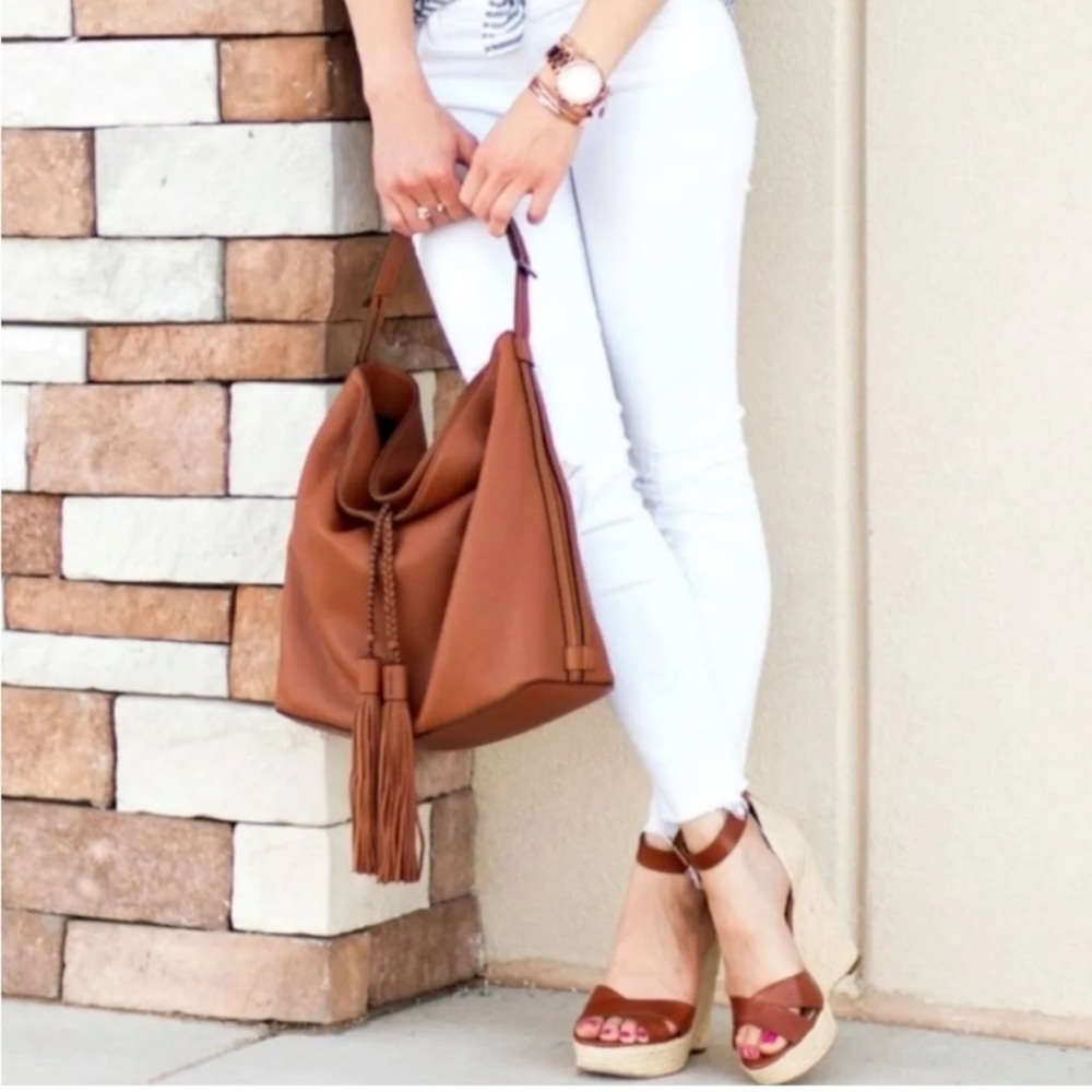 Rebecca Minkoff Brown Leather Tassel Shoulder Bag